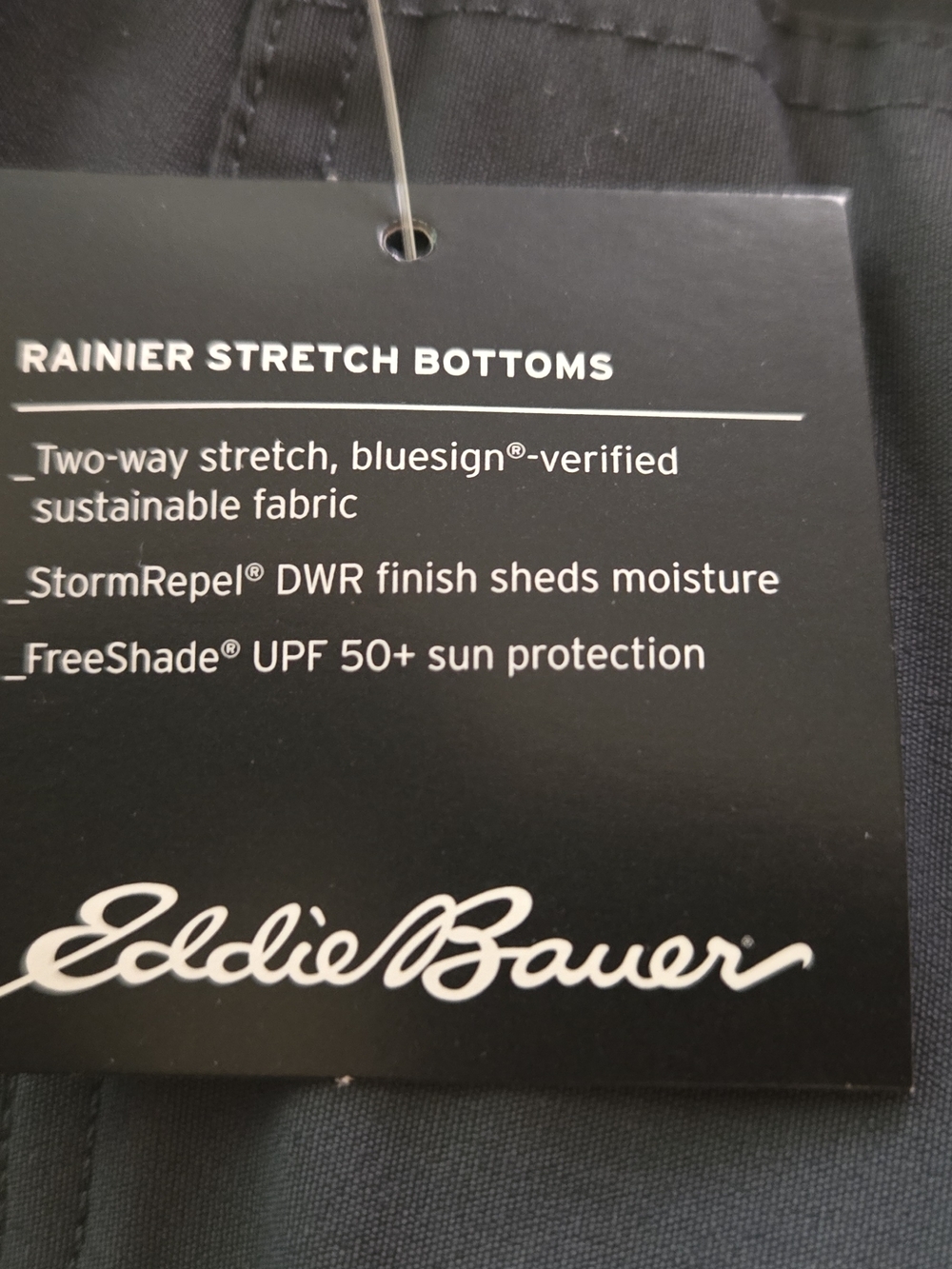 Eddie Bauer Men's Size 36 Charcoal Flat Front Rainier Performance Shorts. NWT - Picture 4 of 7
